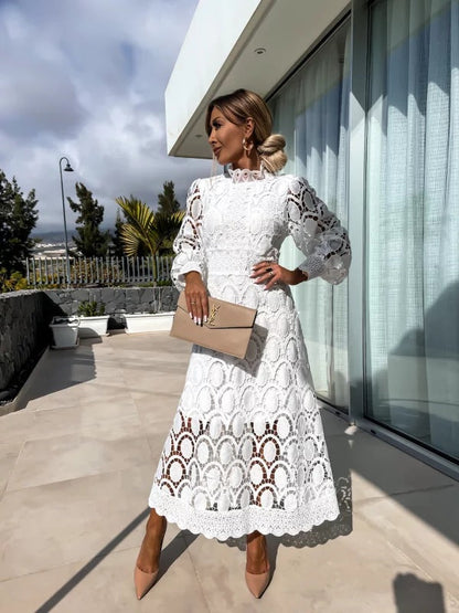 Robe Avec Dentelle Et Fermeture Zippée Pour Femme | Idéale Pour Mariages Et Soirées