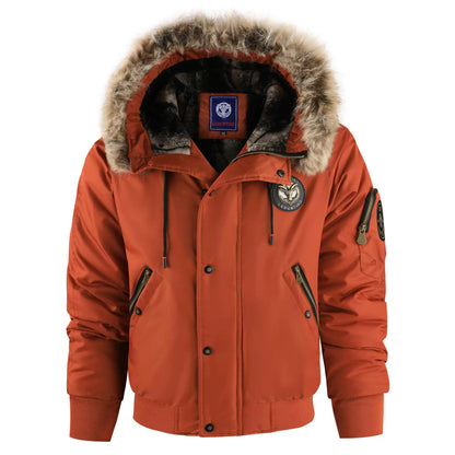 Blouson Bombardier à Capuche avec Fermeture Zippée pour Homme | Idéal pour l'Hiver