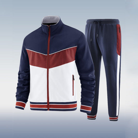 Ensemble De Survêtement avec Veste Zippée Complète Et Pantalon pour Homme | Idéal pour Les Activités Quotidiennes