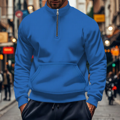 Sweat À Demi‑Zip Avec Poche Kangourou Pour Homme | Idéal Pour Une Utilisation Quotidienne
