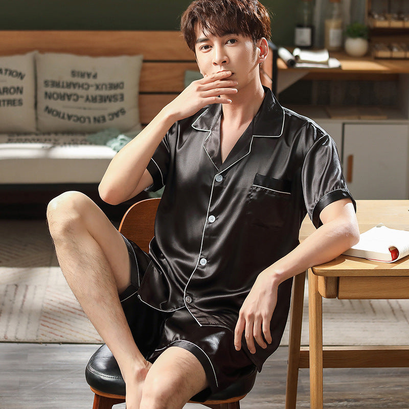 Pyjama d’Été pour Homme avec Haut à Manches Courtes et Pantalon | Idéal pour le Printemps et l’Été