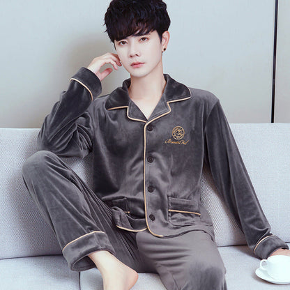 Pyjama Deux Pièces pour Homme avec Haut à Manches Longues et Pantalon | Idéal pour l’Automne et l’Hiver