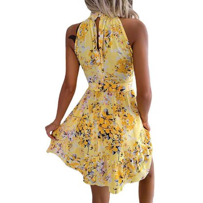 Robe Mini Florale Avec Encolure Arrondie Pour Femmes | Idéale Pour Les Journées D’Été Et Occasions