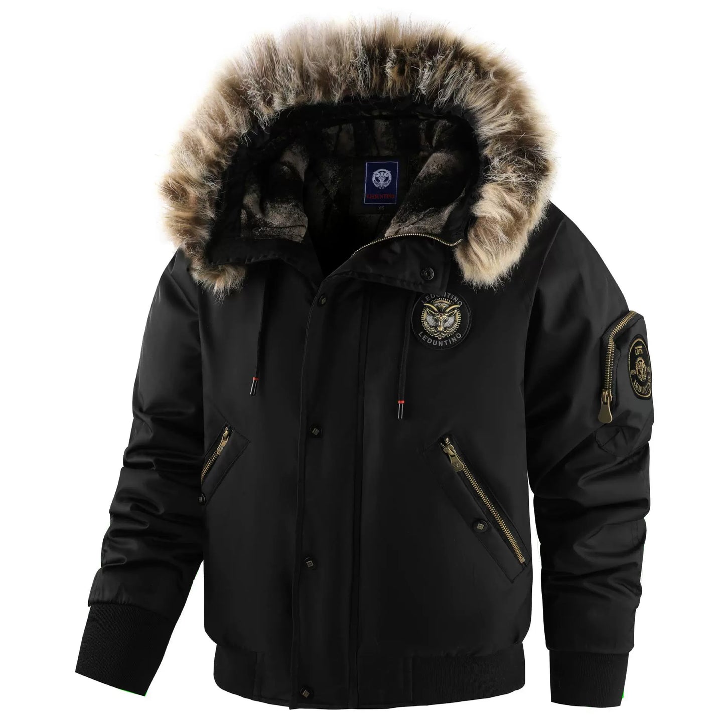 Blouson Bombardier à Capuche avec Fermeture Zippée pour Homme | Idéal pour l'Hiver
