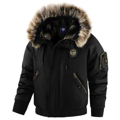 Blouson Bombardier à Capuche avec Fermeture Zippée pour Homme | Idéal pour l'Hiver