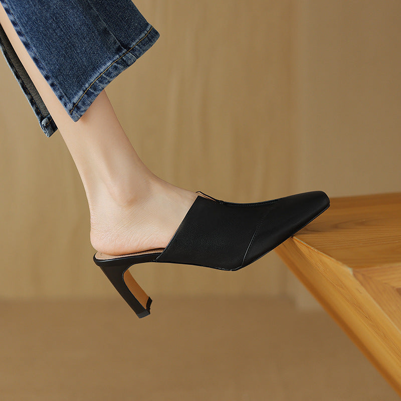 Mules à talons avec bout carré pour femmes | Idéal pour l’été