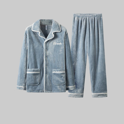 Pyjama pour Homme avec Haut à Manches Longues et Pantalon pour un Usage Intérieur | Idéal pour l’Automne et l’Hiver