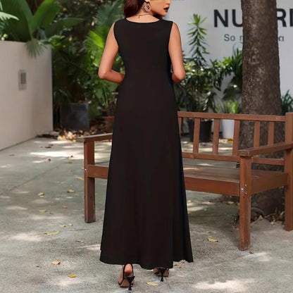 Robe Mi-longue Sans Manches Pour Femme | Idéale Pour Les Tenues Quotidiennes Et Décontractées