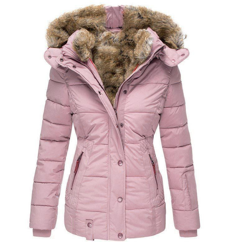 Manteau Puffer Matelassé avec Capuche et Doublure en Fausse Fourrure pour Femme | Idéal pour l’Hiver
