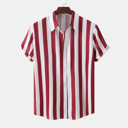 Chemise à Rayures Noires et Blanches avec Col Classique pour Homme | Idéal pour le Quotidien