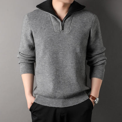 Pull à Col Montant avec Fermeture Demi-Zip pour Adulte | Idéal pour l’Automne et l’Hiver
