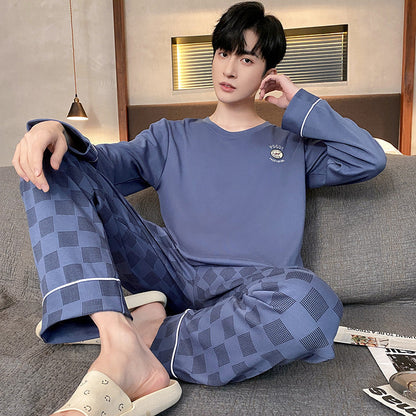 Pyjama pour Homme avec Haut à Manches Longues et Pantalon pour un Usage Polyvalent | Idéal pour l’Automne et l’Hiver