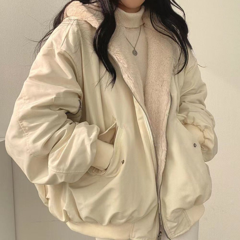 Manteau Matelassé à Capuche avec Fermeture Éclair et Design Double Face pour Femme | Idéal pour l’Hiver