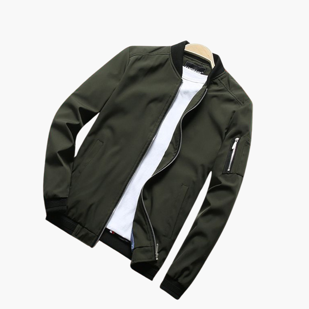 Veste Bomber Avec Poches Zippées Et Coupe Classique Pour Homme | Idéal Pour La Mi-Saison Et Un Usage Quotidien