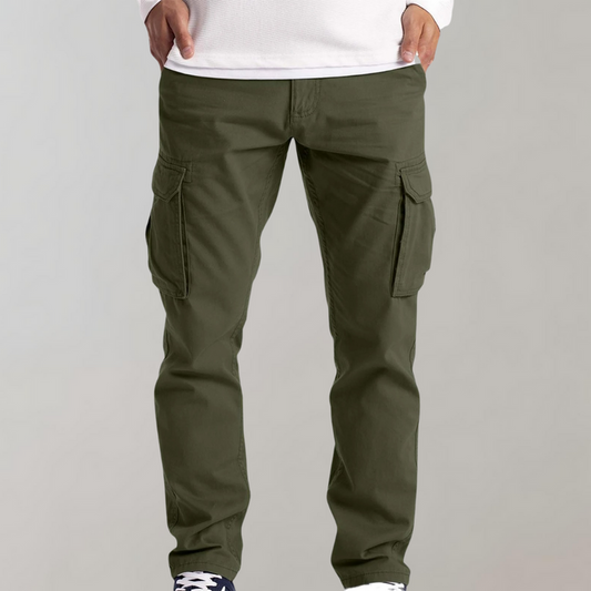 Pantalon Cargo Avec Poches Latérales Et Coupe Ajustée Pour Homme | Idéal Pour Usage Quotidien Et Activités Extérieures