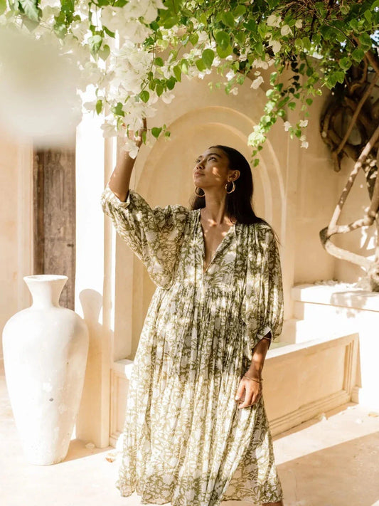 Robe Longue à Coupe Fluide pour Femme | Idéale pour Été et Sorties Décontractées