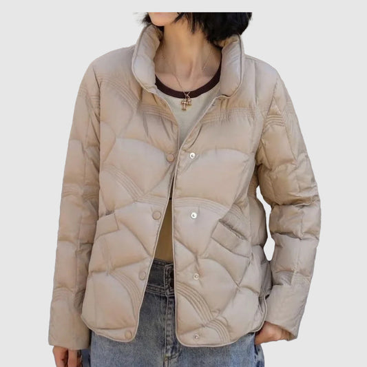 Veste Matelassée Légère avec Fermeture à Boutons pour Femme | Idéale pour l’Automne et le Printemps
