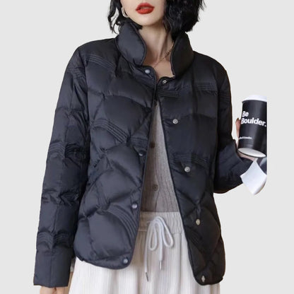 Veste Matelassée Légère avec Fermeture à Boutons pour Femme | Idéale pour l’Automne et le Printemps