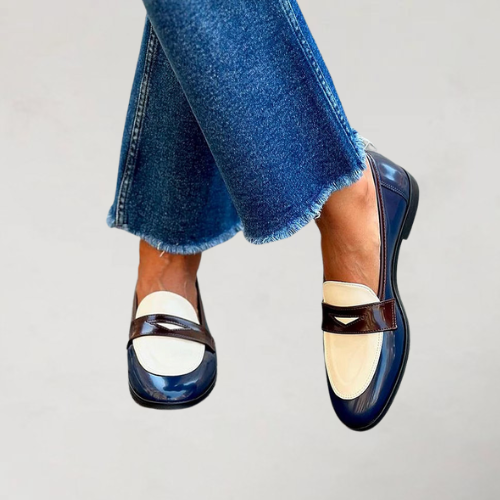 Mocassins à Bout Rond avec Petit Talon pour Femmes | Idéal pour le Quotidien
