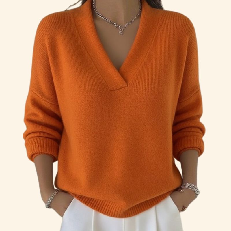 Pull à Col en V avec Coupe Ample pour Femme | Idéal pour un Usage Quotidien