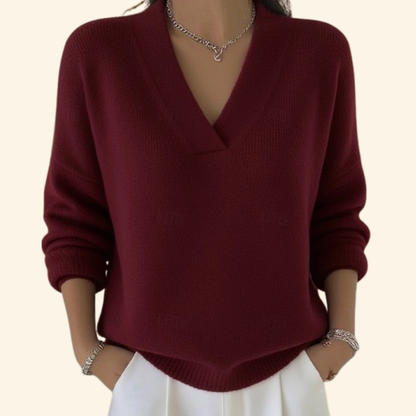 Pull à Col en V avec Coupe Ample pour Femme | Idéal pour un Usage Quotidien