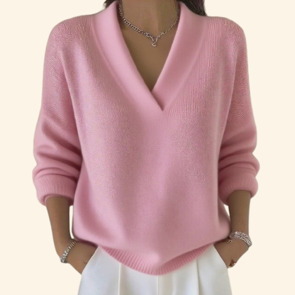 Pull à Col en V avec Coupe Ample pour Femme | Idéal pour un Usage Quotidien
