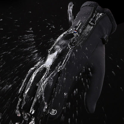 Gants Hiver avec Fonction Écran Tactile et Fermeture à Glissière | Idéal pour les Activités Extérieures
