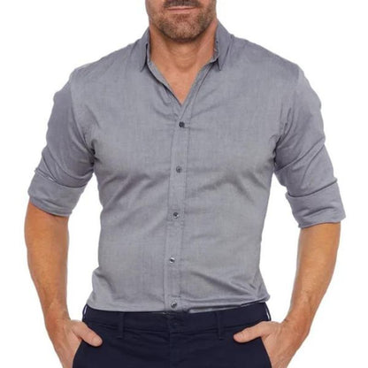 Chemise Slim Fit À Manches Longues Pour Homme | Idéal Pour Usage Quotidien