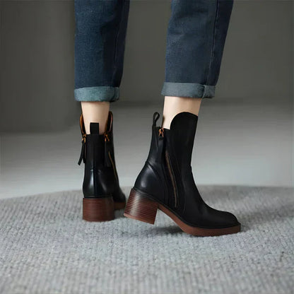 Bottines d’Hiver à Plateforme avec Coupe Montante pour Femmes | Idéal pour l’Hiver