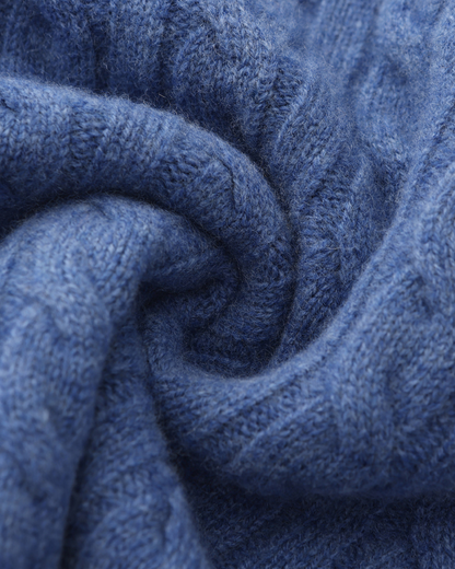 Pull pour Homme avec Col Zippé et Motif en Torsades | Idéal pour l’Hiver