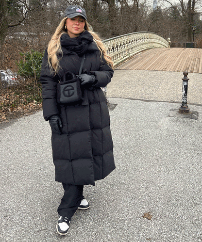 Parka matelassée à ceinture pour femmes