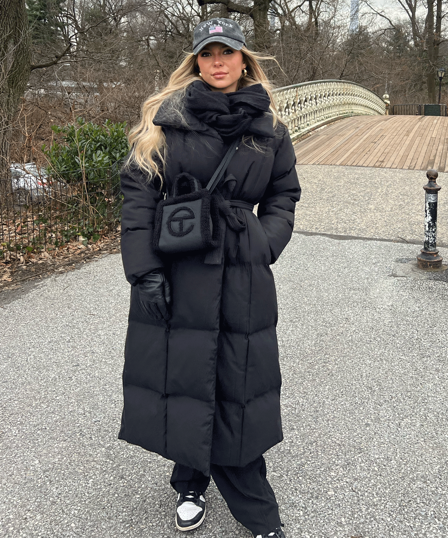Parka matelassée à ceinture pour femmes