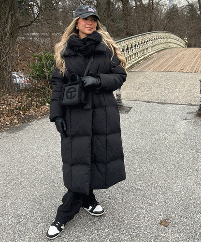 Parka matelassée à ceinture pour femmes