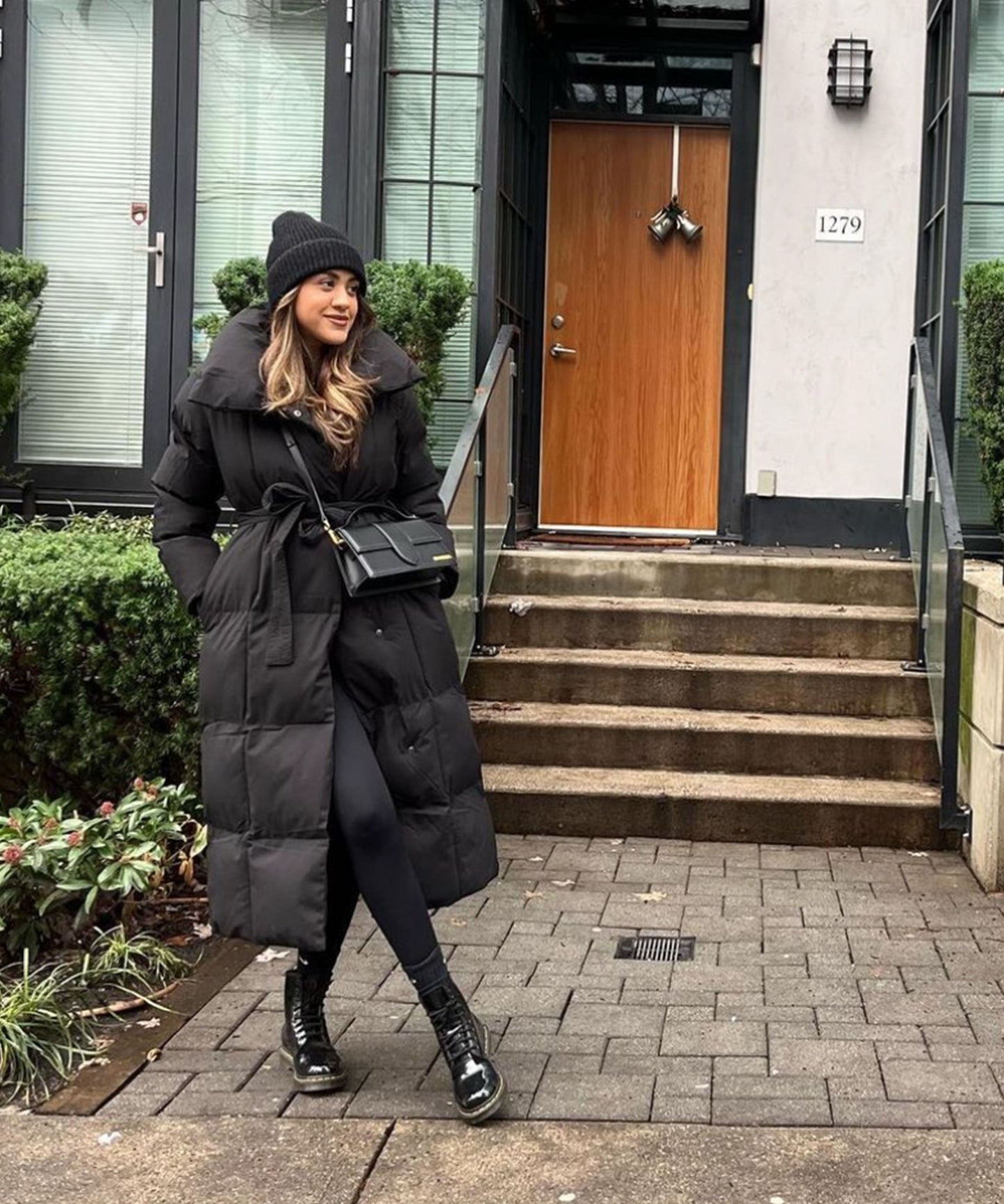 Parka matelassée à ceinture pour femmes