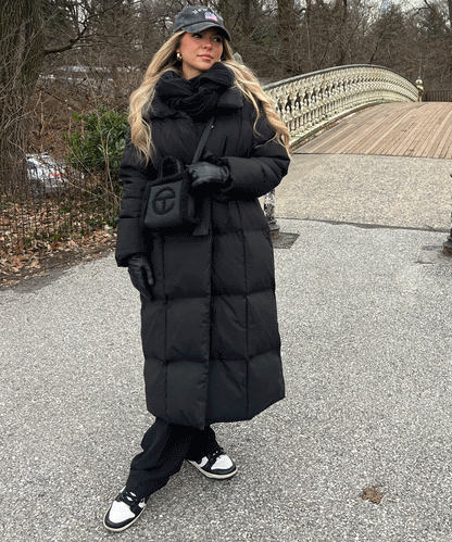 Parka matelassée à ceinture pour femmes