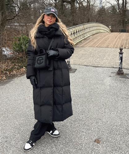 Parka matelassée à ceinture pour femmes
