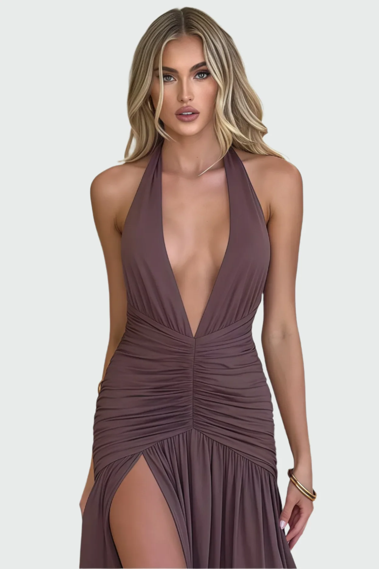 Robe Midi à Dos Nu avec Fente pour Femme | Idéale pour l’Été ou une Sortie Décontractée