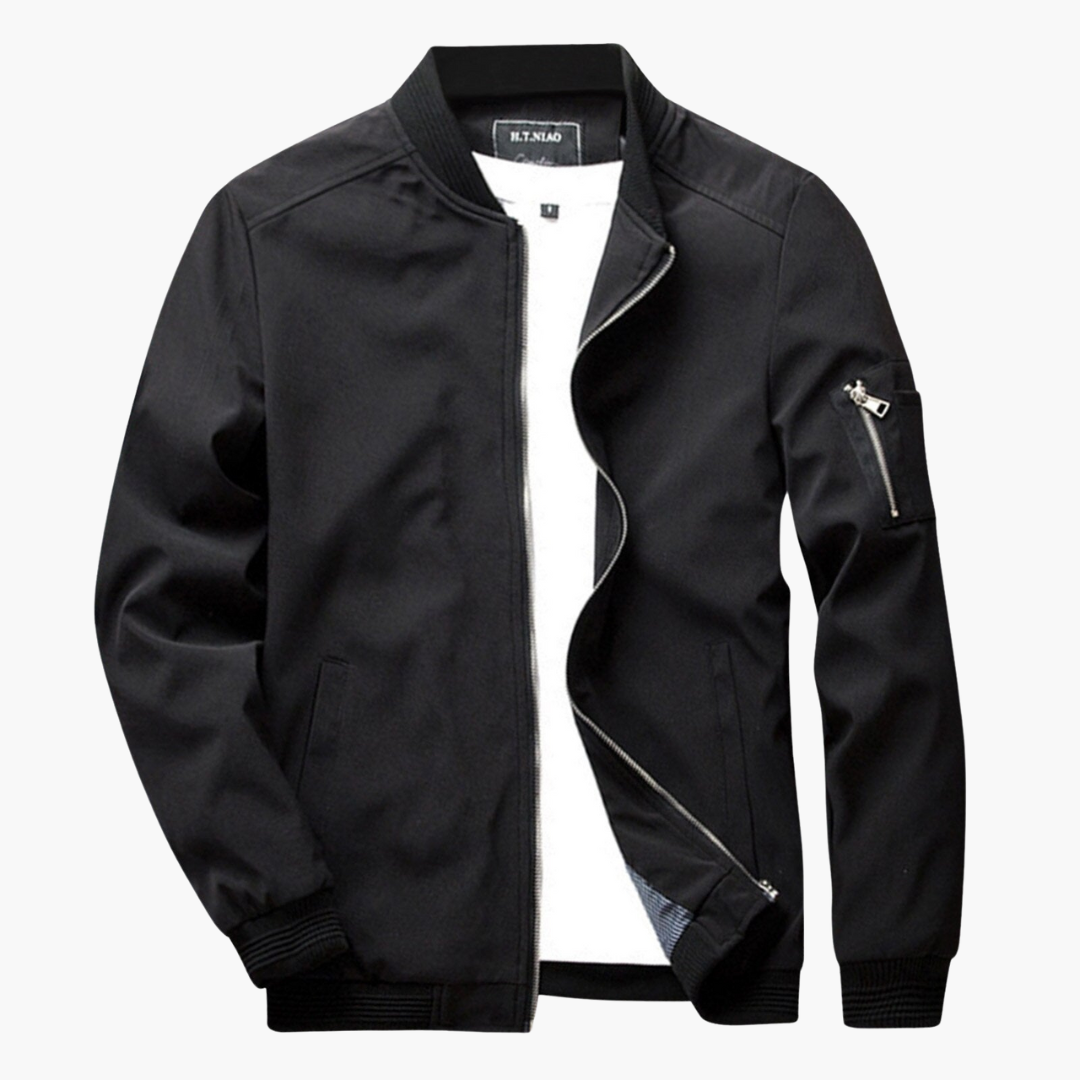 Veste Bomber Avec Poches Zippées Et Coupe Classique Pour Homme | Idéal Pour La Mi-Saison Et Un Usage Quotidien
