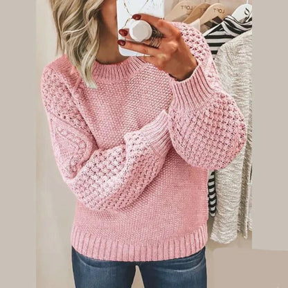 Pull à Manches Longues pour Femme en Matière Synthétique | Idéal pour l’Hiver