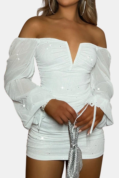 Robe Mini Avec Manches Longues Et Coupe Ajustée Pour Femme | Idéal Pour Soirées Et Événements