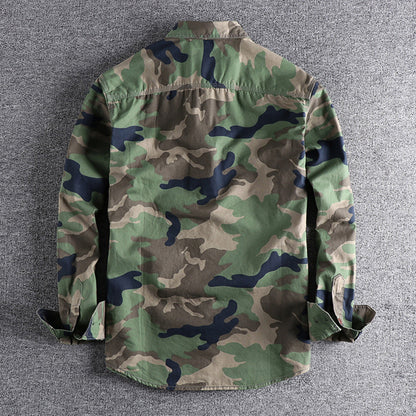 Chemise Slim Fit À Motif Camouflage Pour Homme | Idéal Pour Tenues Décontractées