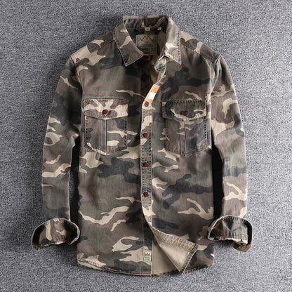 Chemise Slim Fit À Motif Camouflage Pour Homme | Idéal Pour Tenues Décontractées