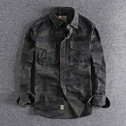 Chemise Slim Fit À Motif Camouflage Pour Homme | Idéal Pour Tenues Décontractées