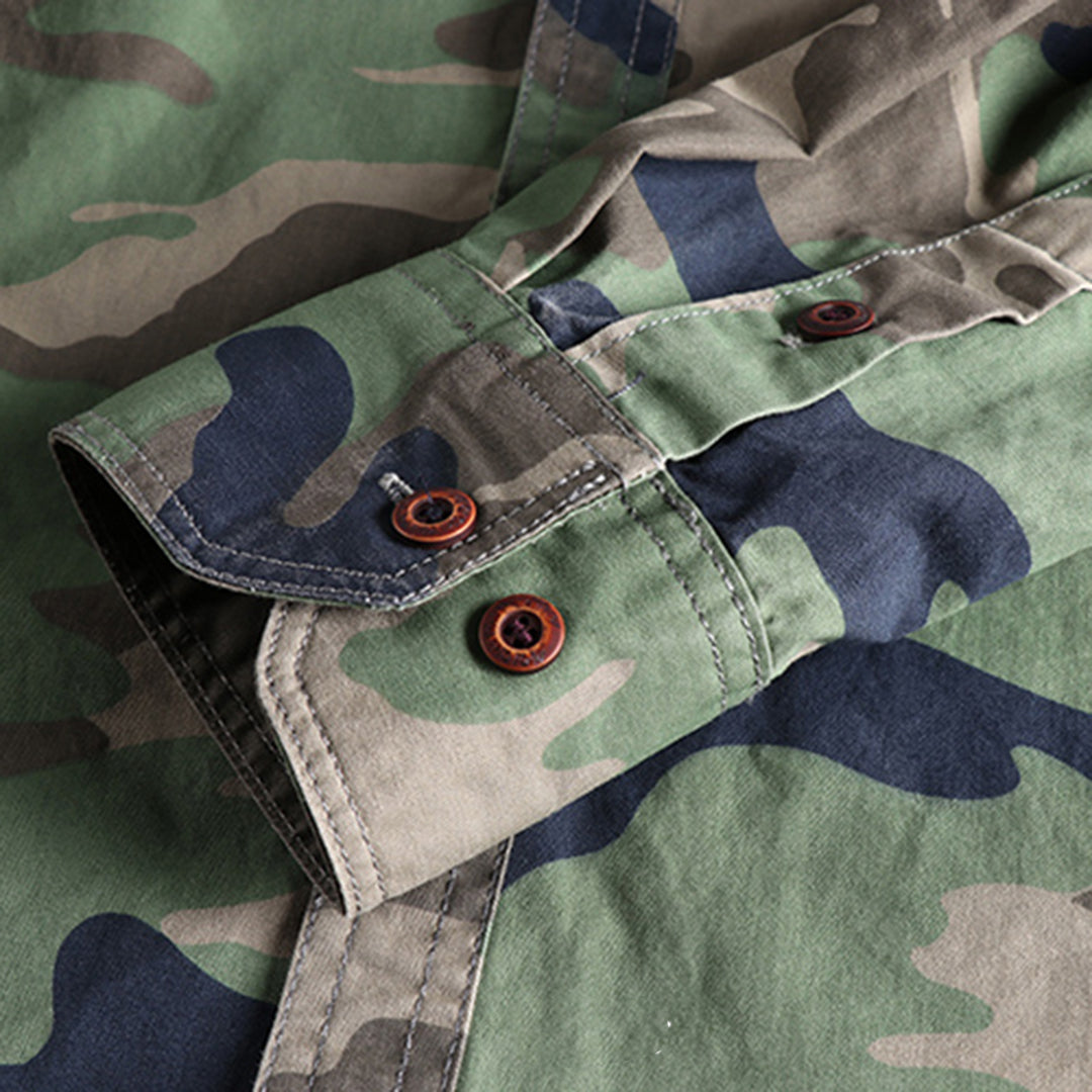 Chemise Slim Fit À Motif Camouflage Pour Homme | Idéal Pour Tenues Décontractées
