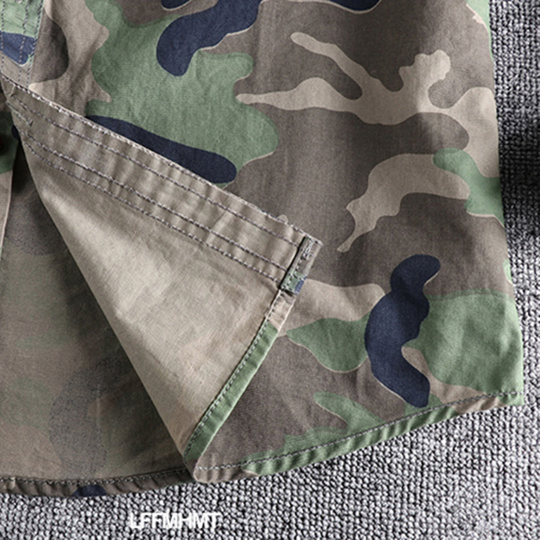 Chemise Slim Fit À Motif Camouflage Pour Homme | Idéal Pour Tenues Décontractées