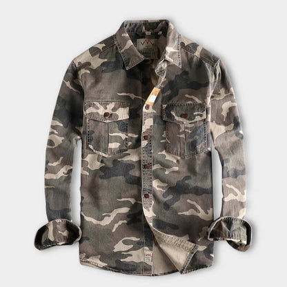 Chemise Slim Fit À Motif Camouflage Pour Homme | Idéal Pour Tenues Décontractées