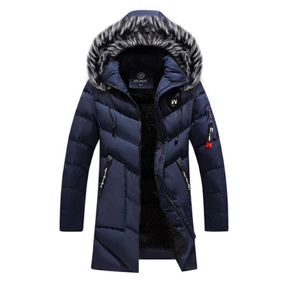 Manteau Long avec Capuche et Fermeture Éclair pour Hommes | Idéal pour l’Hiver