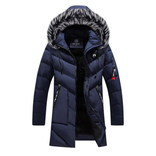 Manteau Long avec Capuche et Fermeture Éclair pour Hommes | Idéal pour l’Hiver