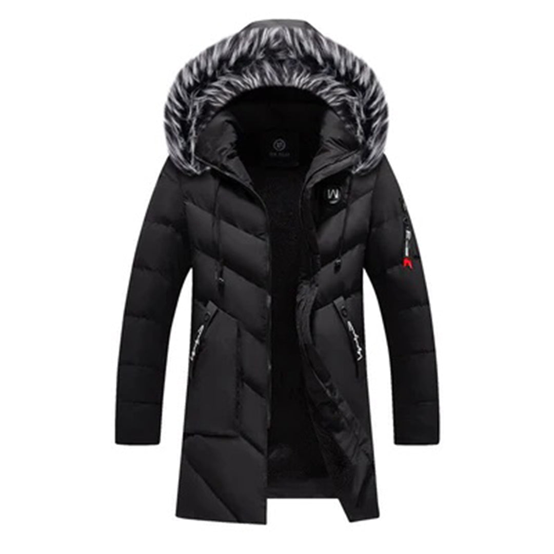 Manteau Long avec Capuche et Fermeture Éclair pour Hommes | Idéal pour l’Hiver