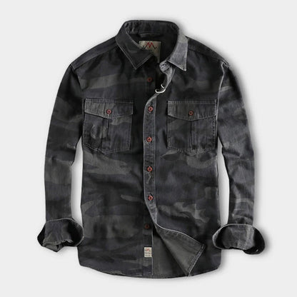 Chemise Slim Fit À Motif Camouflage Pour Homme | Idéal Pour Tenues Décontractées